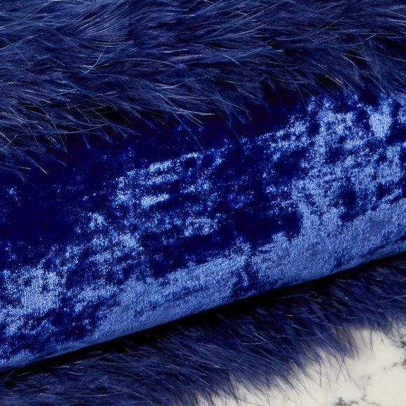 Dries Van Noten Velvet-trimmed feather-embellished satin clutch - Picture 4 of 5